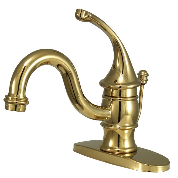 4" Centerset Bathroom Faucet, Polished Brass